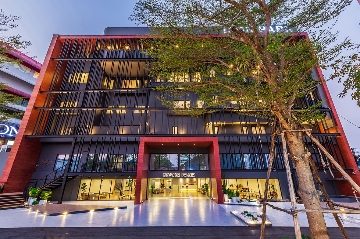 Secure free on-site parking for cars and motorbikes at Icon Park Hotel Chiang Mai